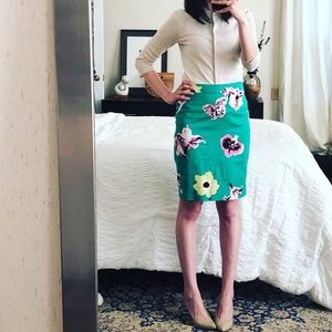 Floral pencil skirt